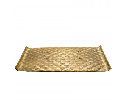 Sagebrook - Decorative Hammered Metal Tray (Set Of 2) in Gold/Silver