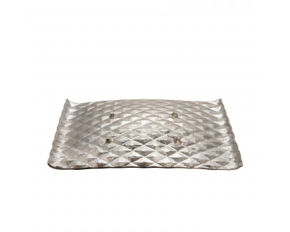 Sagebrook - Decorative Hammered Metal Tray (Set Of 2) in Gold/Silver