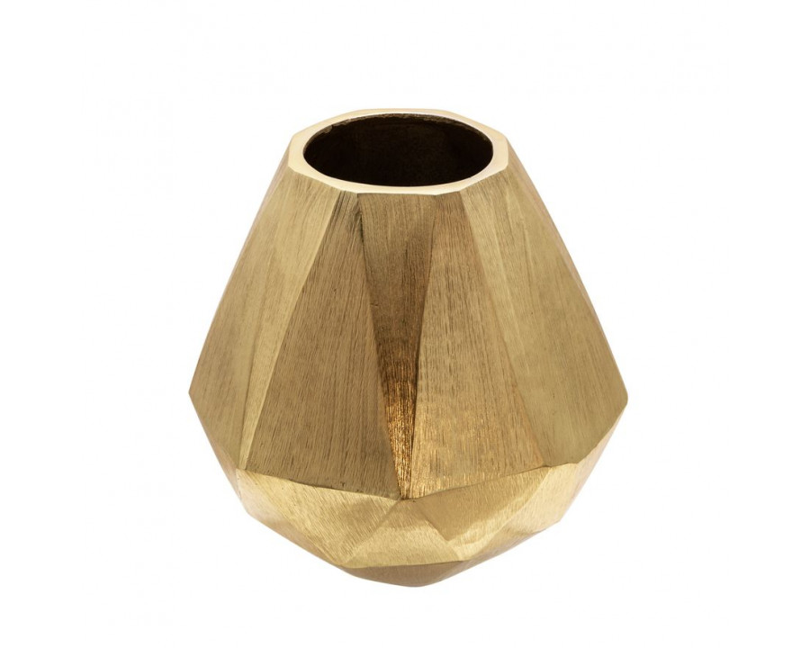 Sagebrook 8" Geometric Deco Vase - Gold