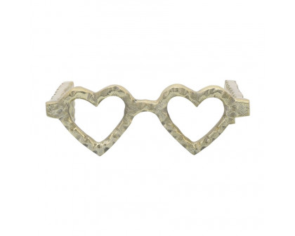 Sagebrook™ Metal Heart Shaped Glasses - Gold