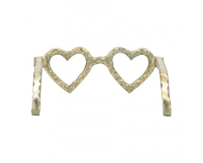 Sagebrook™ Metal Heart Shaped Glasses - Gold