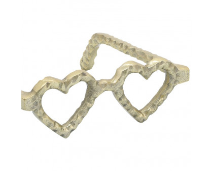 Sagebrook™ Metal Heart Shaped Glasses - Gold