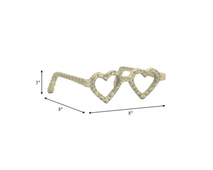 Sagebrook™ Metal Heart Shaped Glasses - Gold