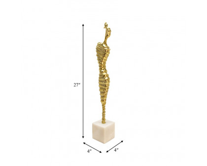 Sagebrook 27" Metal Modern Female Mummy Decor - Gold