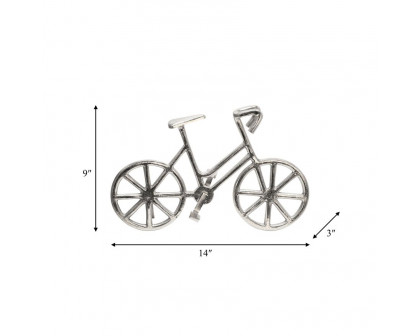 Sagebrook 9" Metal Bicycle - Silver