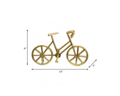 Sagebrook 9" Metal Bicycle - Gold