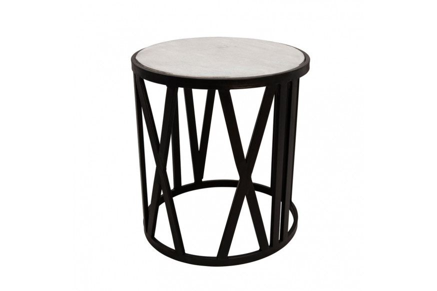 Sagebrook™ Round Side Table - Black/White