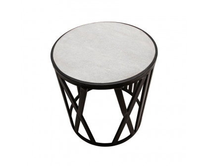 Sagebrook™ Round Side Table - Black/White