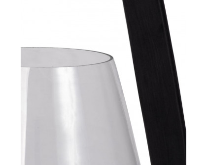 Sagebrook 15" Glass Lantern With Wood Handle - Black