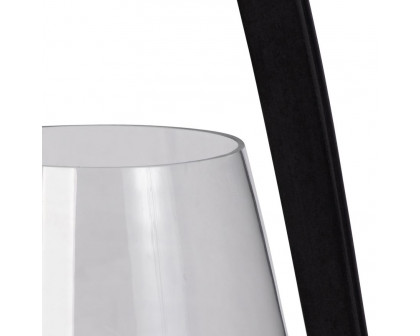 Sagebrook 18" Glass Lantern With Wood Handle - Black