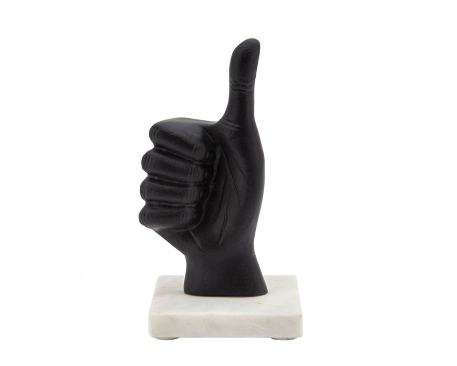 Sagebrook 8" Metal Thumbs Up - Black