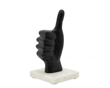 Sagebrook™ 8" Metal Thumbs Up - Black