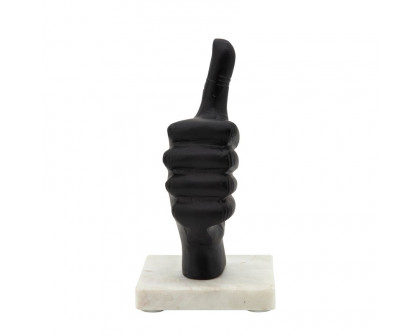 Sagebrook™ 8" Metal Thumbs Up - Black