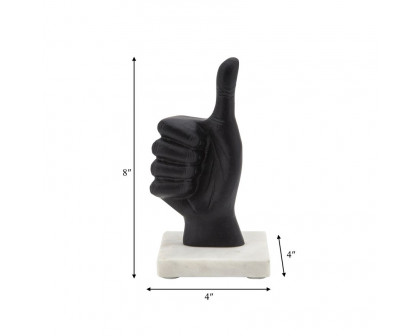 Sagebrook™ 8" Metal Thumbs Up - Black