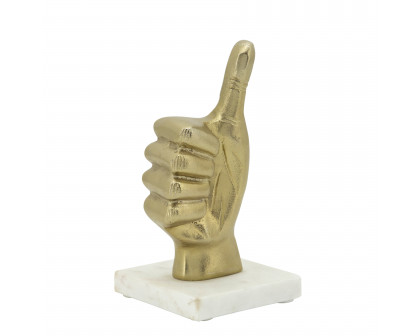 Sagebrook 8" Metal Thumbs Up - Gold