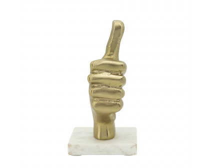 Sagebrook 8" Metal Thumbs Up - Gold