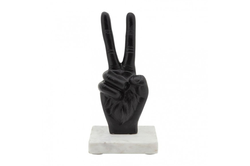 Sagebrook™ 8" Metal Peace Sign - Black