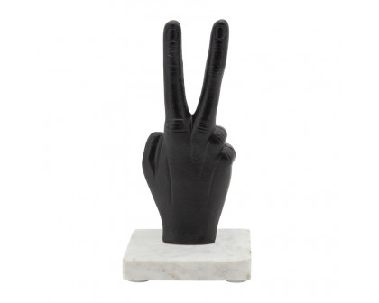 Sagebrook™ 8" Metal Peace Sign - Black