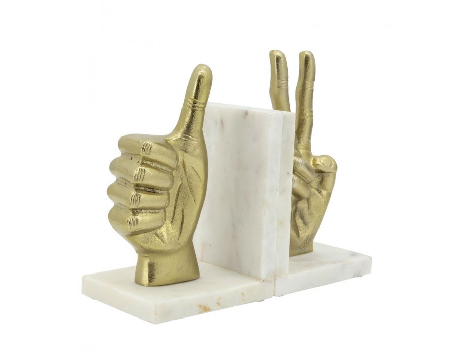 Sagebrook Hand Sign Bookends (Set Of 2)