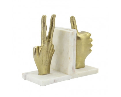 Sagebrook Hand Sign Bookends (Set Of 2)