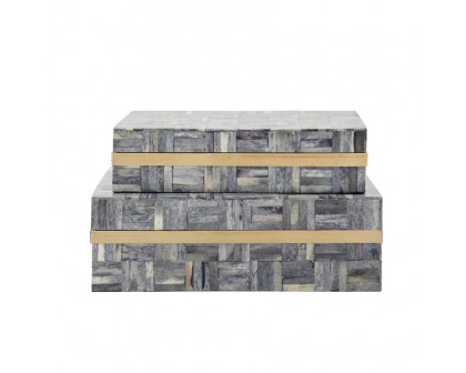 Sagebrook - Rectangular Box (Set Of 2) in Gray