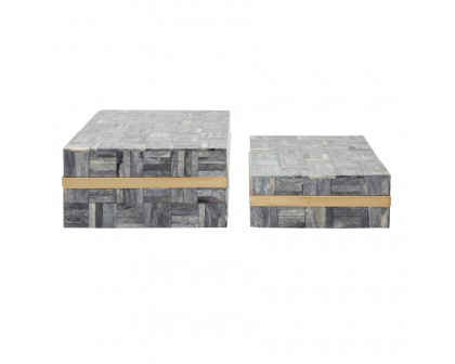 Sagebrook - Rectangular Box (Set Of 2) in Gray