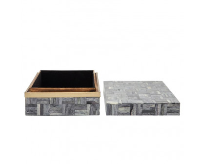 Sagebrook - Rectangular Box (Set Of 2) in Gray