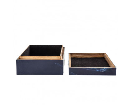 Sagebrook - 9"x6" Rectangular Box in Blue