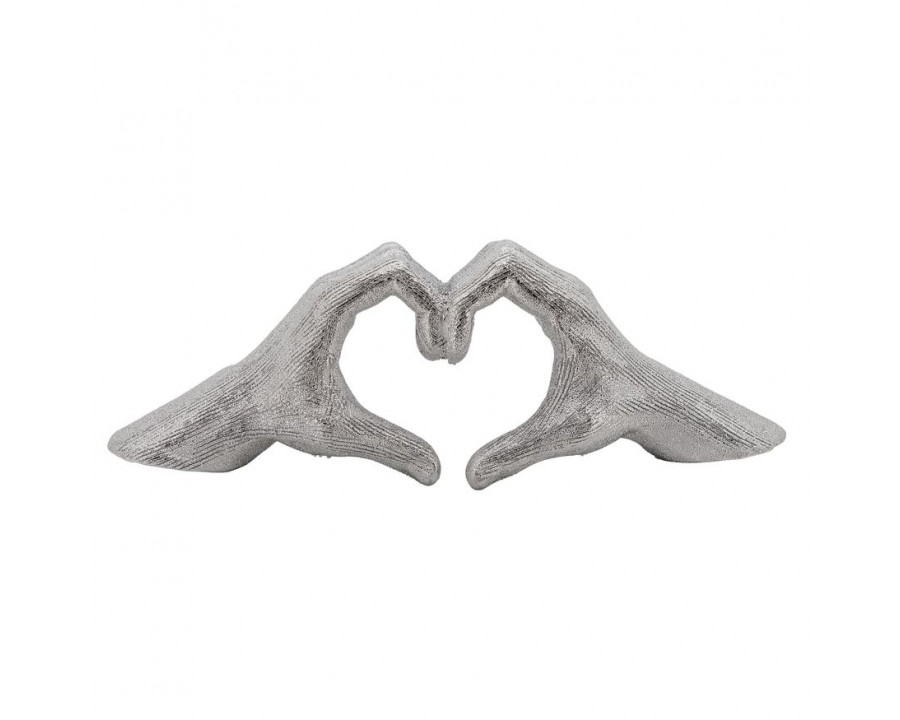 Sagebrook 5" Hand-heart - Silver