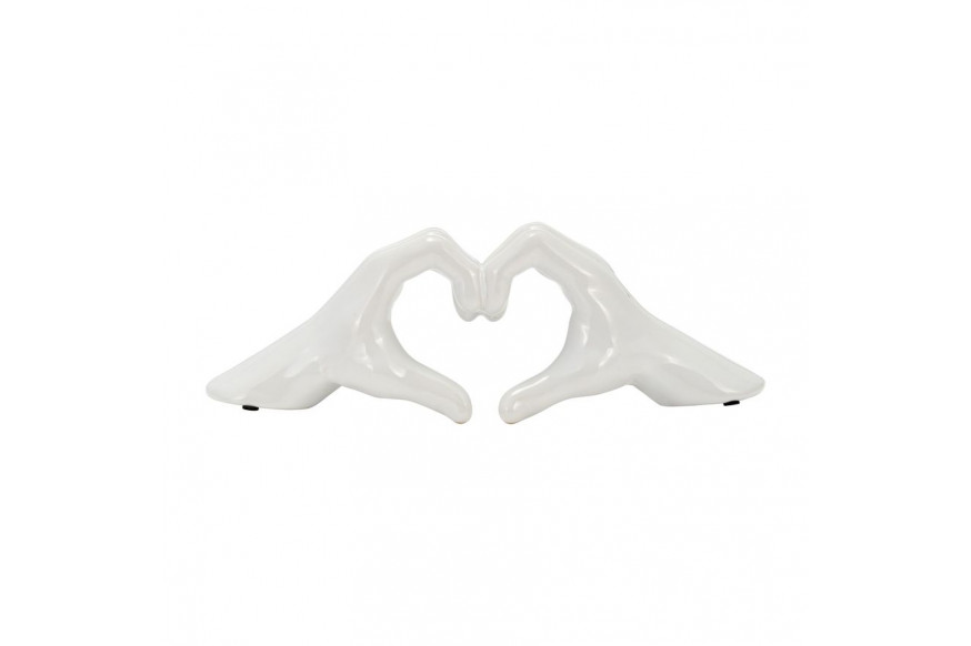 Sagebrook™ 5" Hand-heart - White