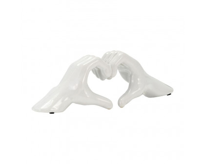 Sagebrook™ 5" Hand-heart - White