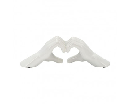 Sagebrook™ 5" Hand-heart - White