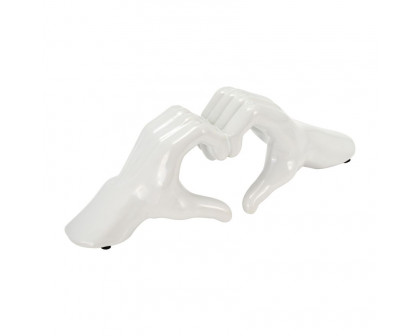 Sagebrook™ 5" Hand-heart - White