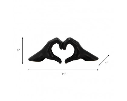 Sagebrook™ 5" Hand-heart - Black