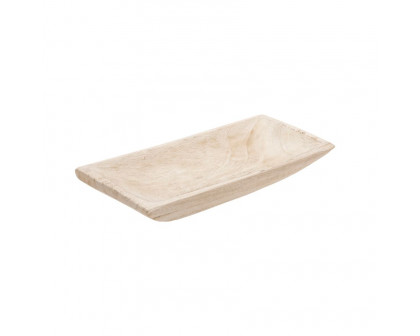 Sagebrook 15"/20" Wood Rectangular Tray (Set Of 2) - White