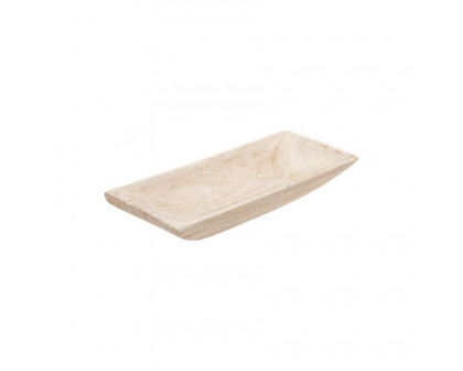 Sagebrook 15"/20" Wood Rectangular Tray (Set Of 2) - White