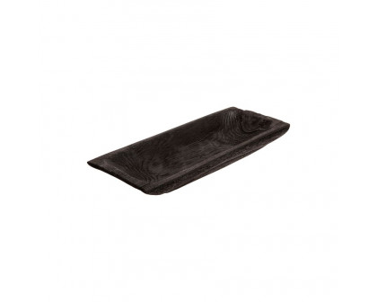 Sagebrook 15"/20" Wood Rectangular Tray (Set Of 2) - Black