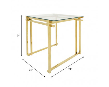 Sagebrook - Metal Side Table in Gold