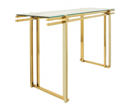 Sagebrook Stainless Steel Console Table - Gold