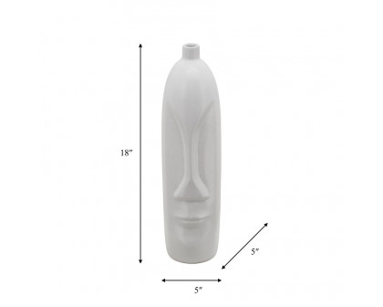 Sagebrook 18" Face Vase - White