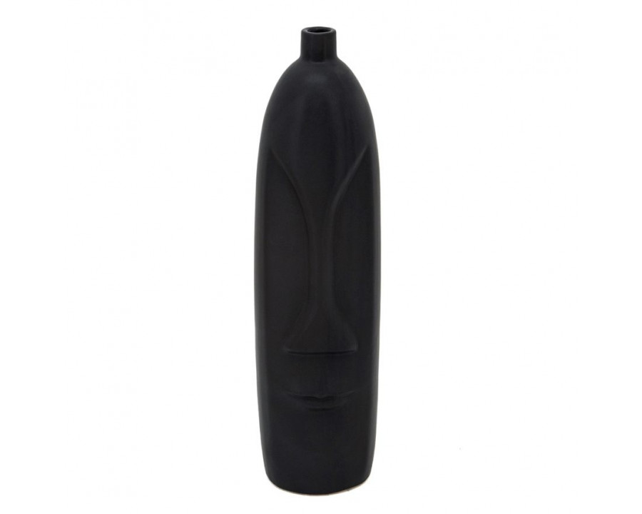 Sagebrook 18" Face Vase - Black