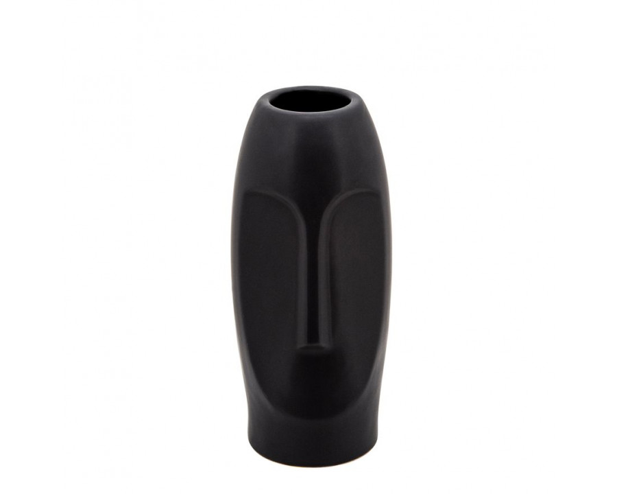 Sagebrook 10" Face Vase - Black