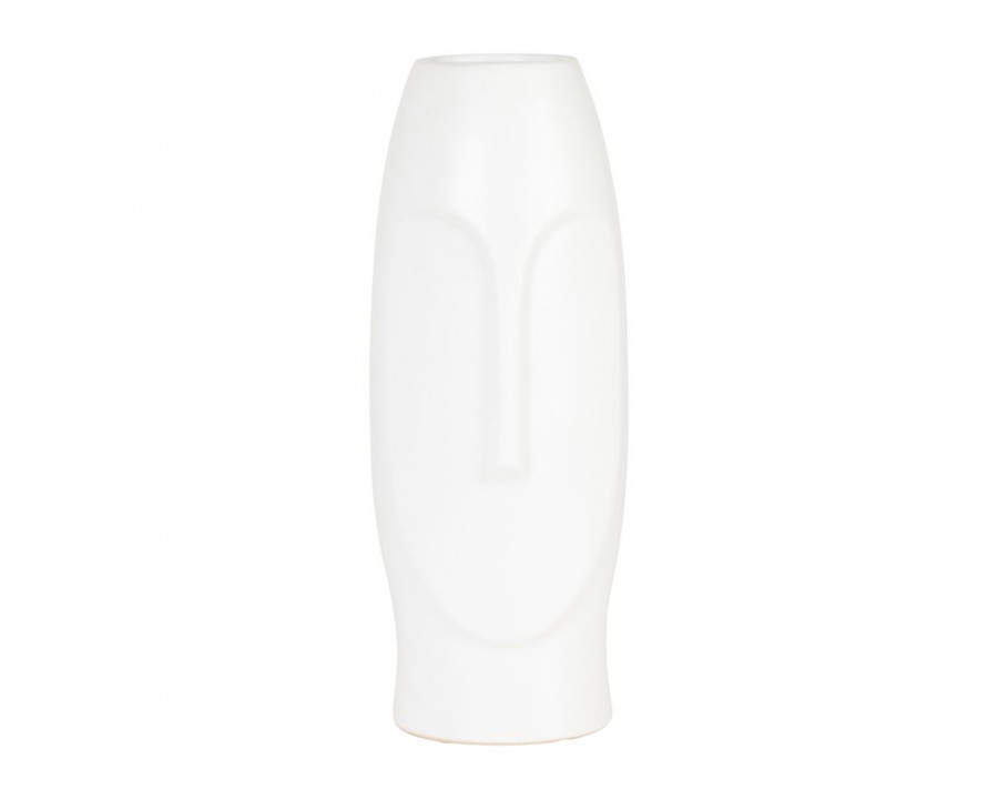 Sagebrook 14" Face Vase - White