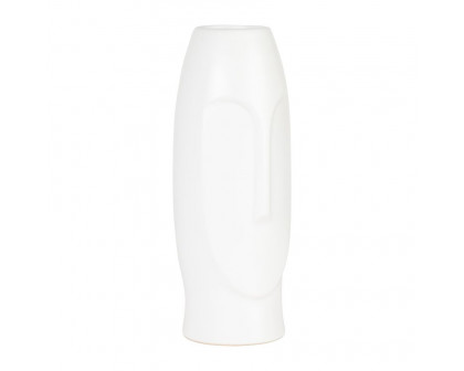 Sagebrook 14" Face Vase - White