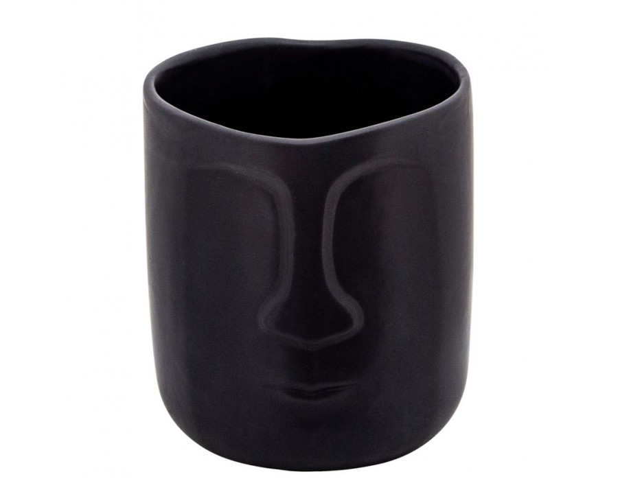 Sagebrook - 6" Face Vase in Black