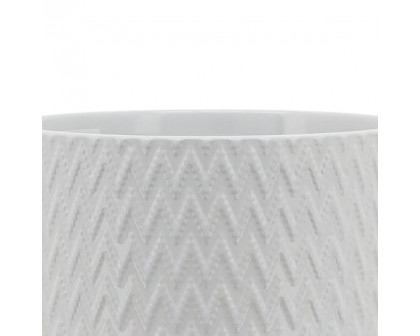 Sagebrook™ 8" Chevron Planter With Stand - White