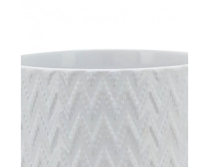 Sagebrook™ 5" Chevron Planter With Stand - White