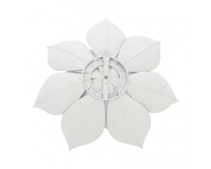 Sagebrook Metal Large Lotus Wall Decor - White/Gold