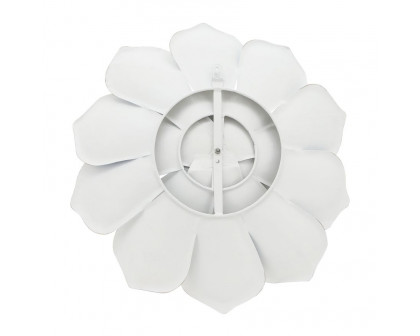 Sagebrook - Metal Multi-Layer Flower Wall Decor in White/Gold