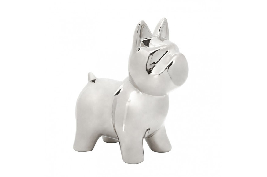 Sagebrook™ 8" Ceramic Dog Table Decor - Silver